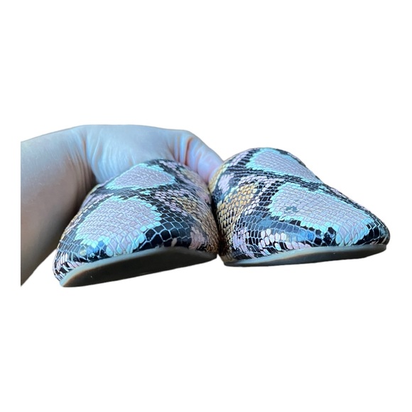 Madewell The Cory Slip On Mule in Snakeskin Print Leather Pink Black Brown White - Picture 8 of 14